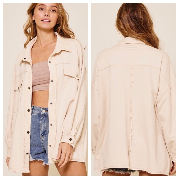 23 Fabulous French Terry Snap Button Shacket/Jacket - Picture 5 of 5